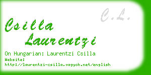 csilla laurentzi business card